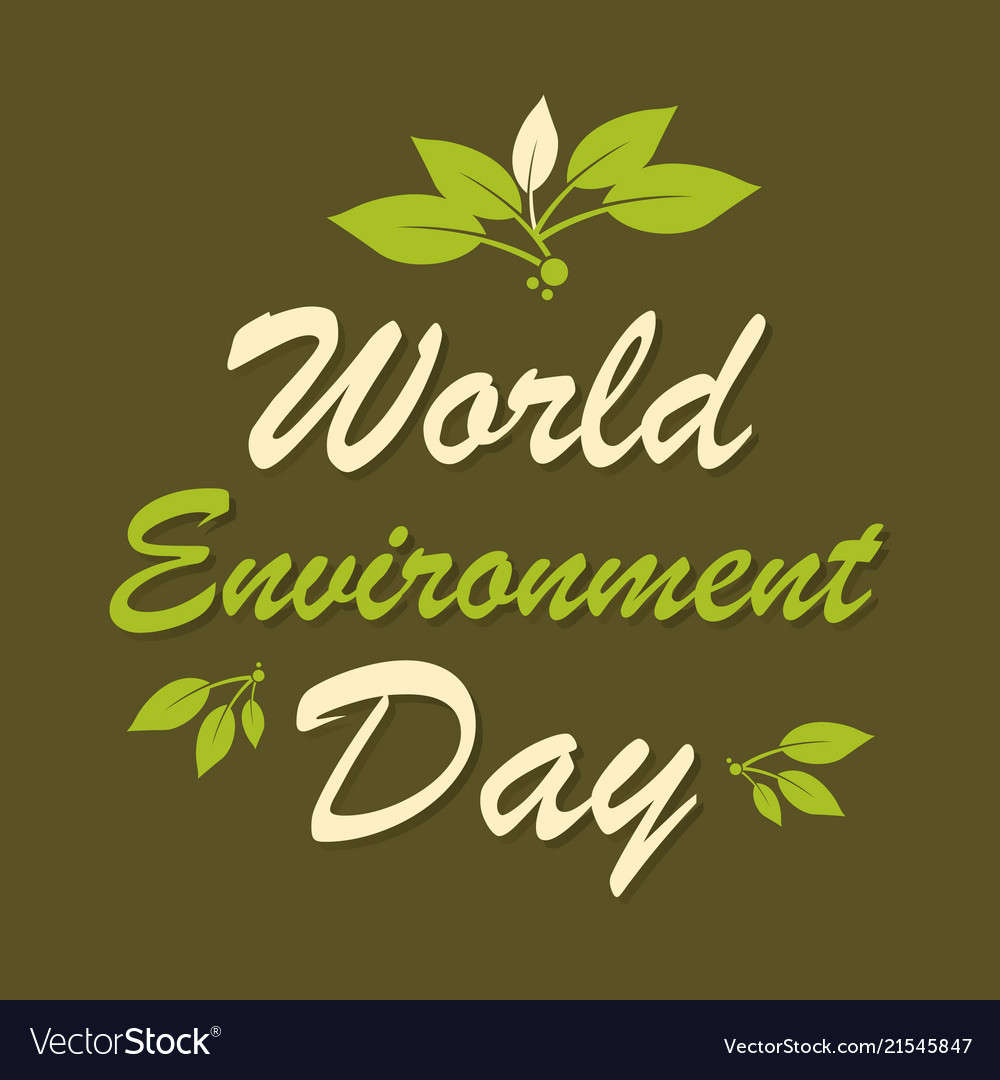 World Environment Day Background Color Brown Vector Image