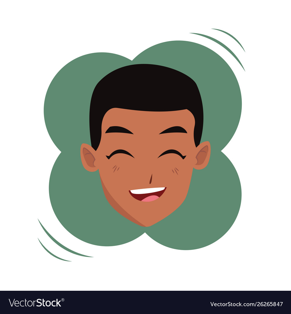 Smiling mans face Royalty Free Vector Image - VectorStock