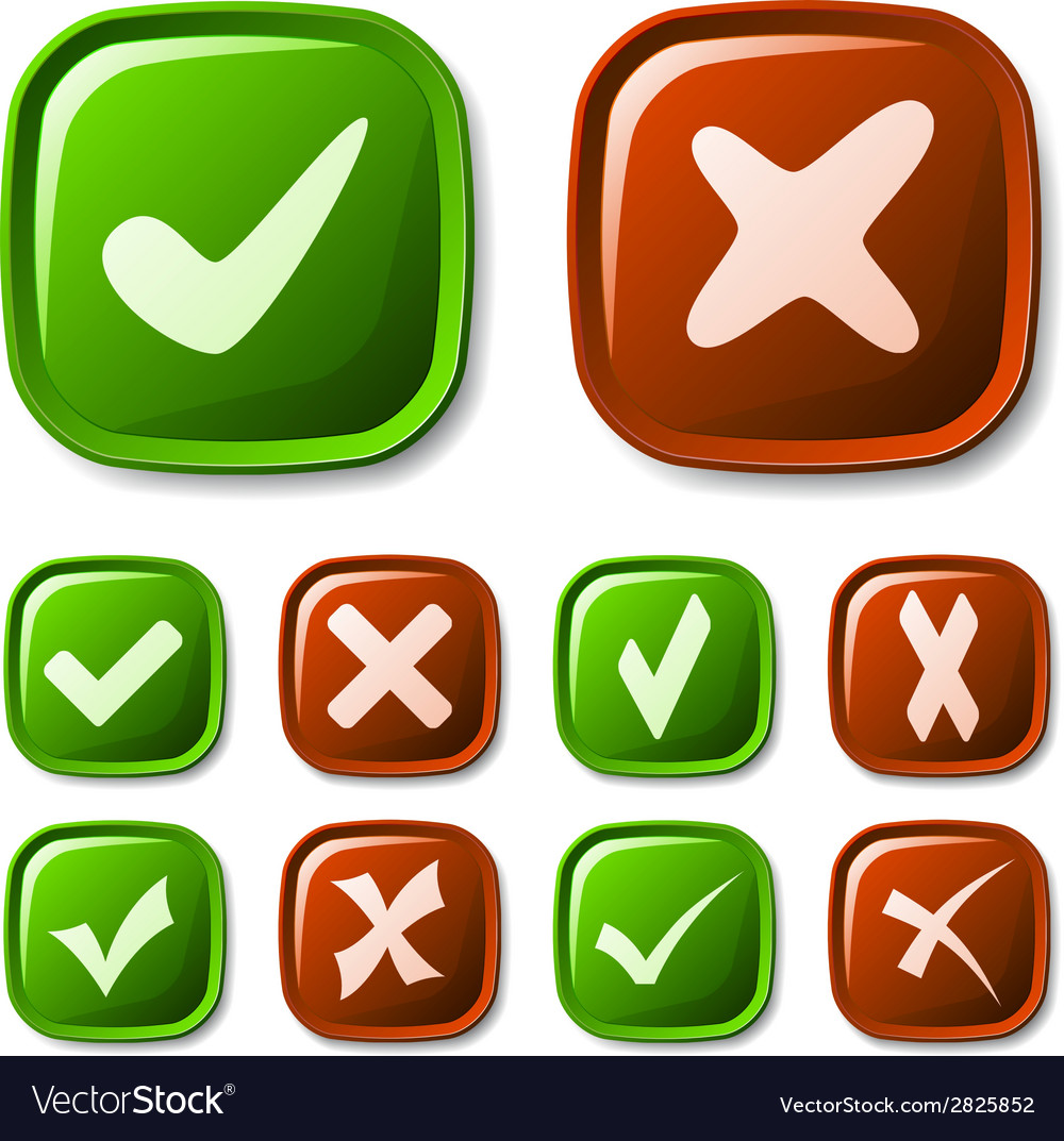 Check mark buttons collection