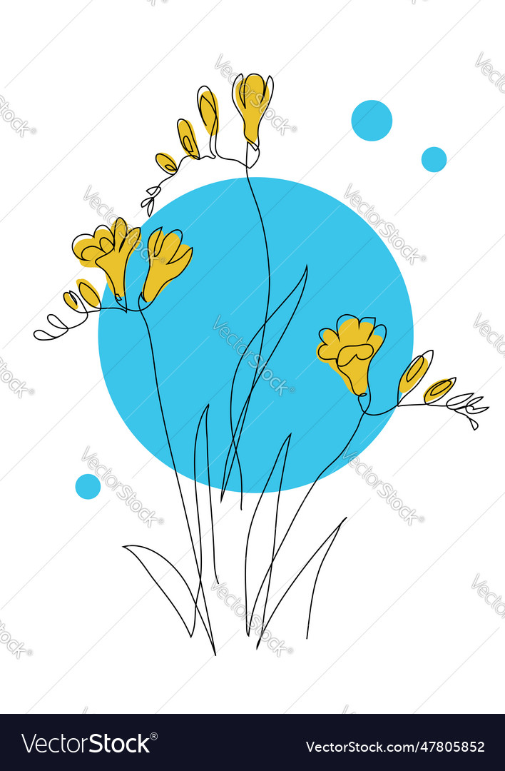 Freesia Blume einfach ein