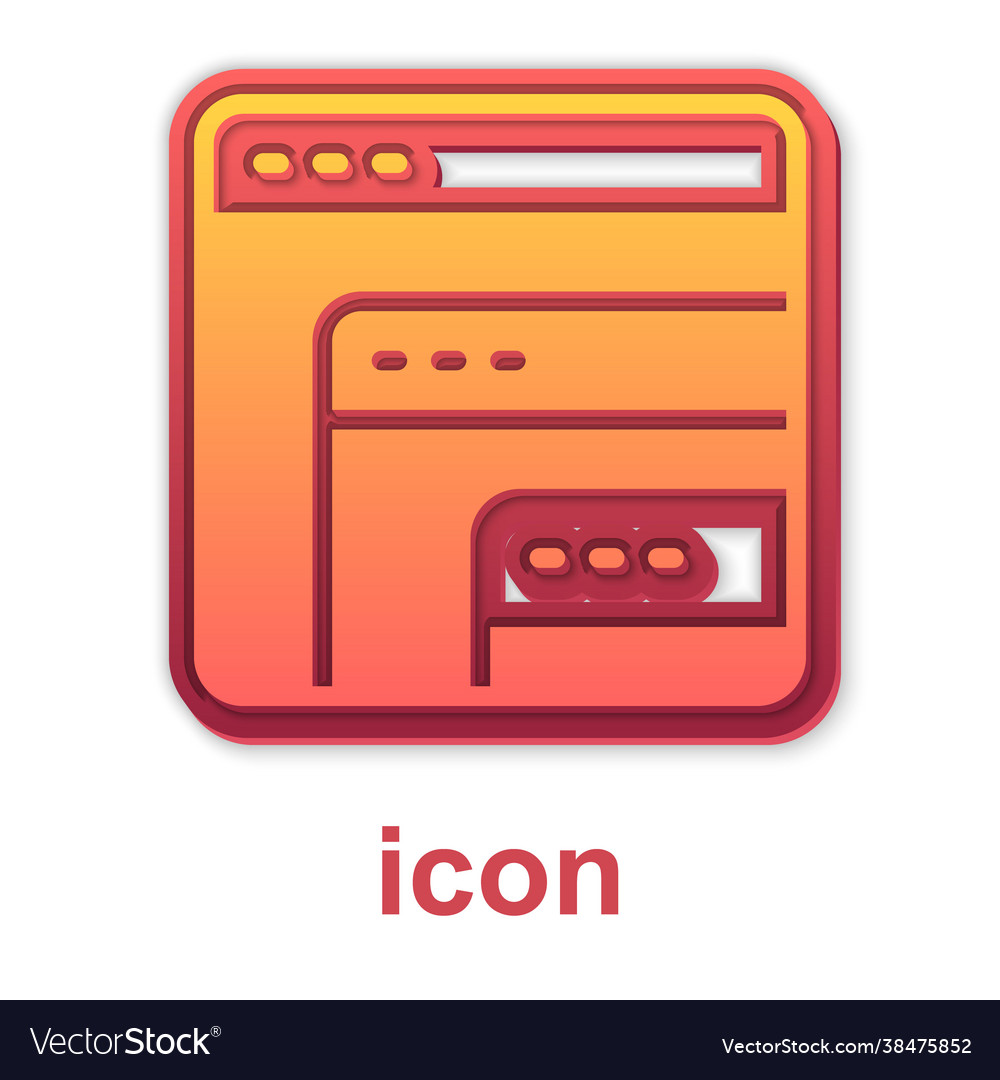 Gold software web developer programming code icon vector image Gold software web developer programming code icon