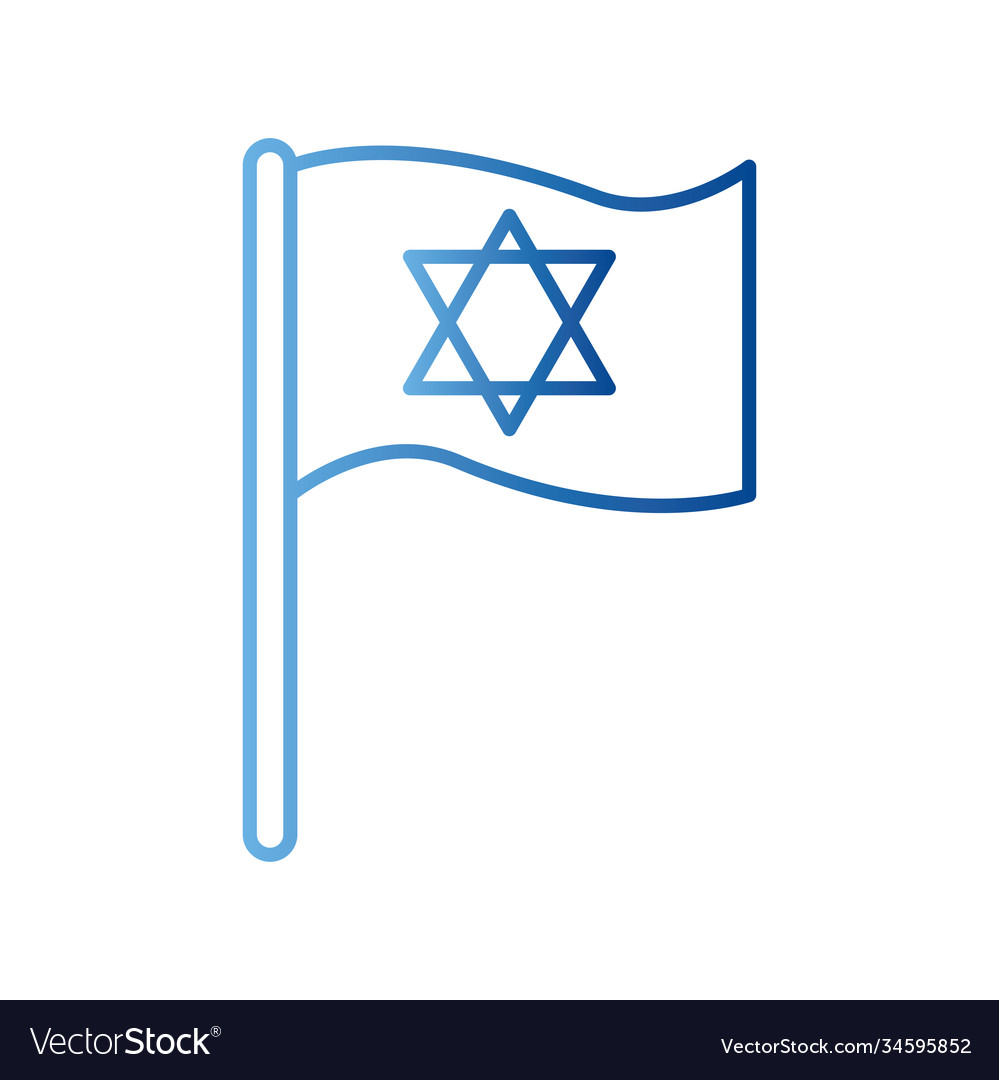 Jüdische Flagge Gradienten Stil Icon Design