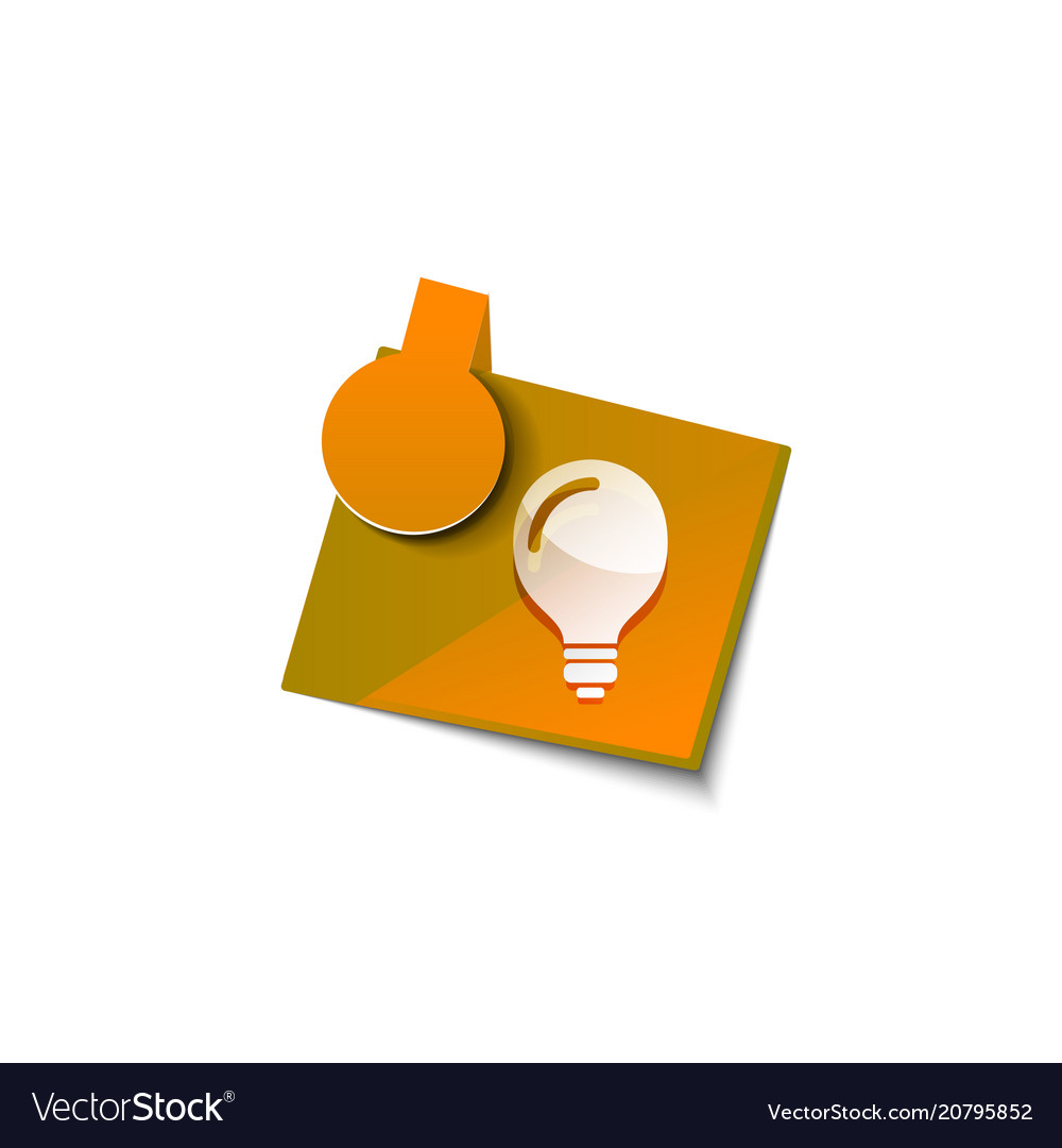 Light bulb new idea concept web button vector image Light bulb new idea concept web button