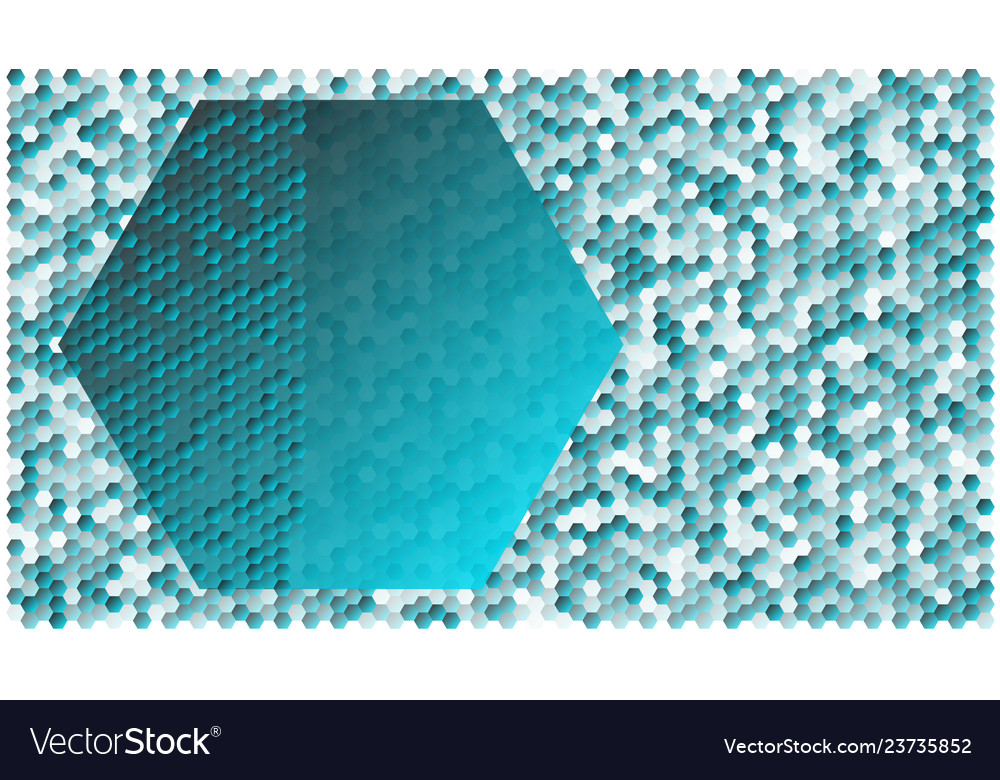 Mosaic hexagonal background and big hexagon