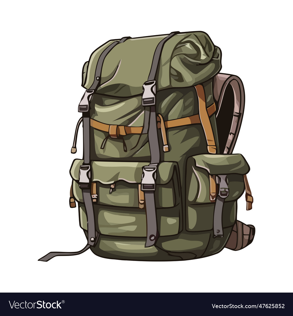 Mountain explorer backpack Royalty Free Vector Image