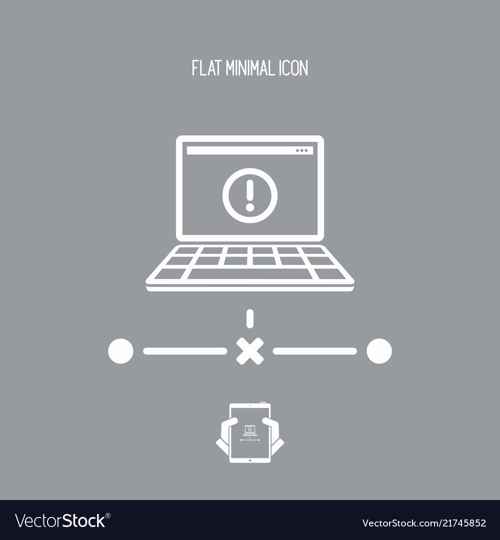 Network error - flat minimal icon