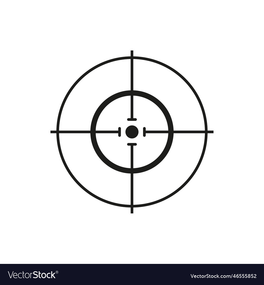 Precise Sight Icon - Targeting Concept
