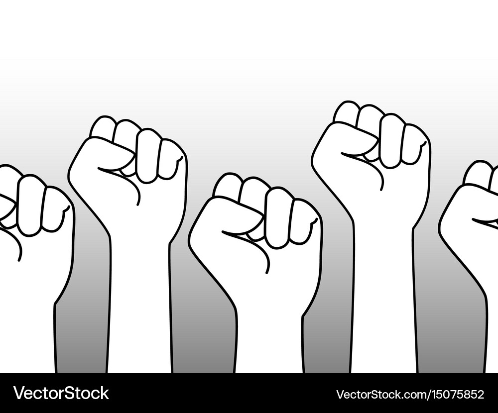 Protest seamless border Royalty Free Vector Image