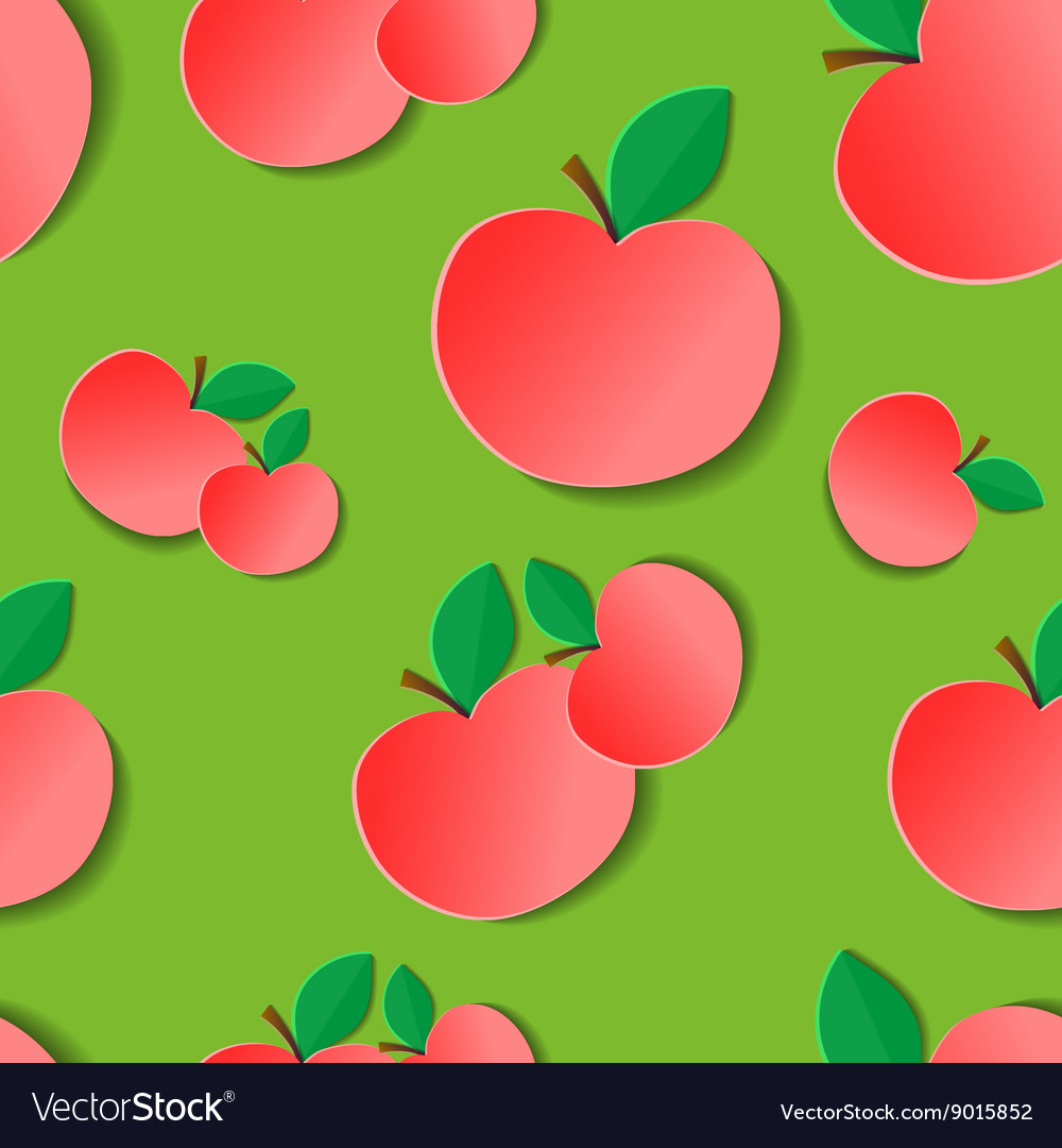 Seamless pattern with apples