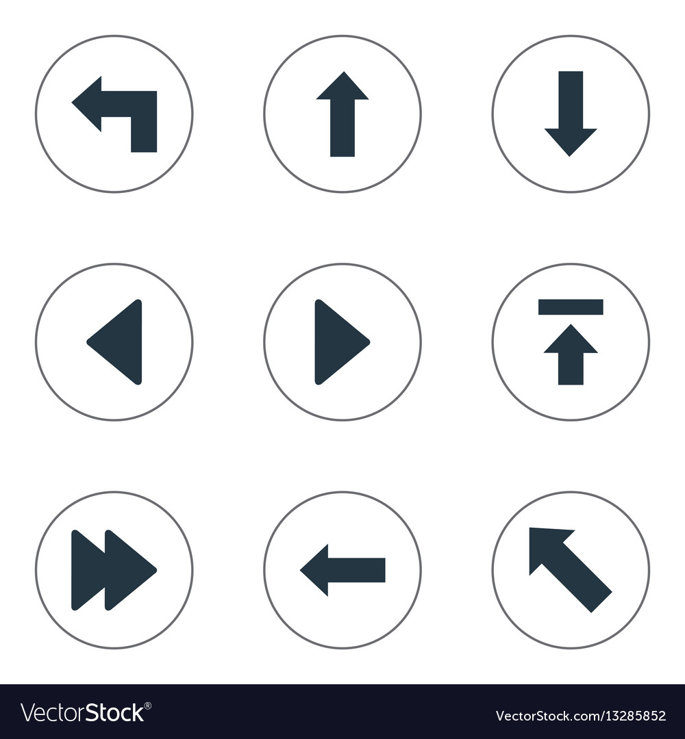Set of 9 simple cursor icons can be found