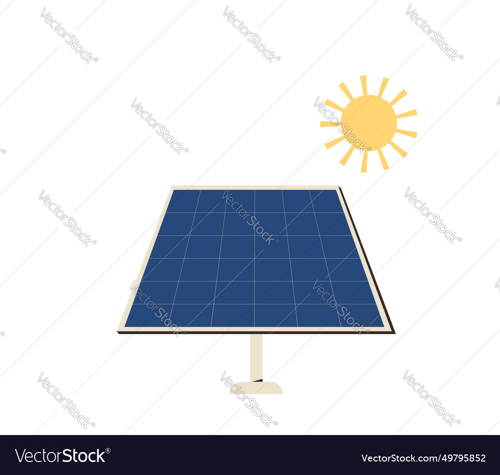 Solar energy system concept installing Royalty Free Vector