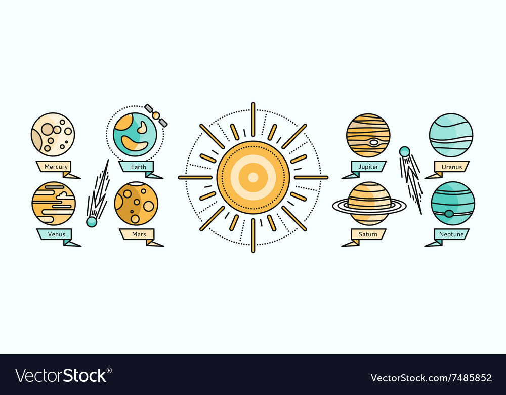 solar system icons solar system icons