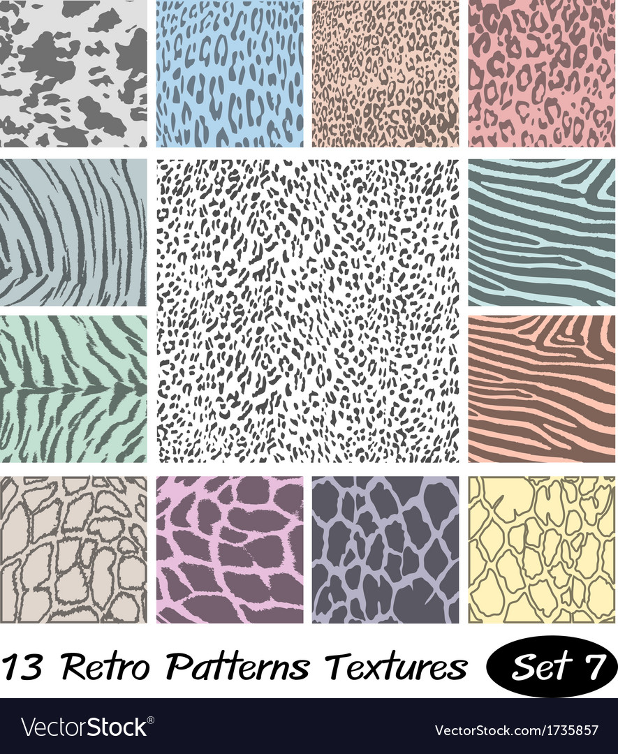 13 animal retro patterns textures