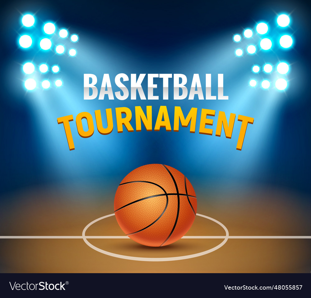 Basketball tournament background basketball court Vector Image