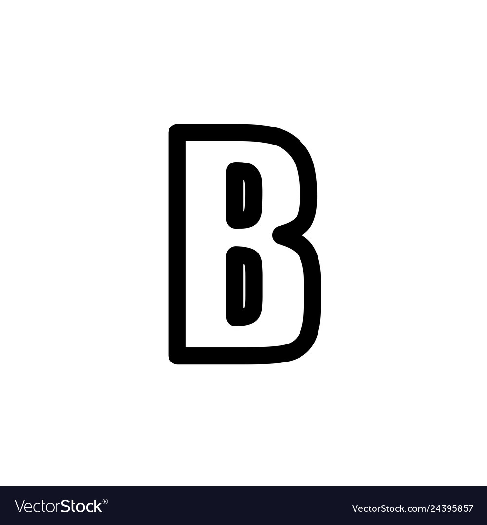 Bold text icon from user interface outline vector image Bold text icon from user interface outline