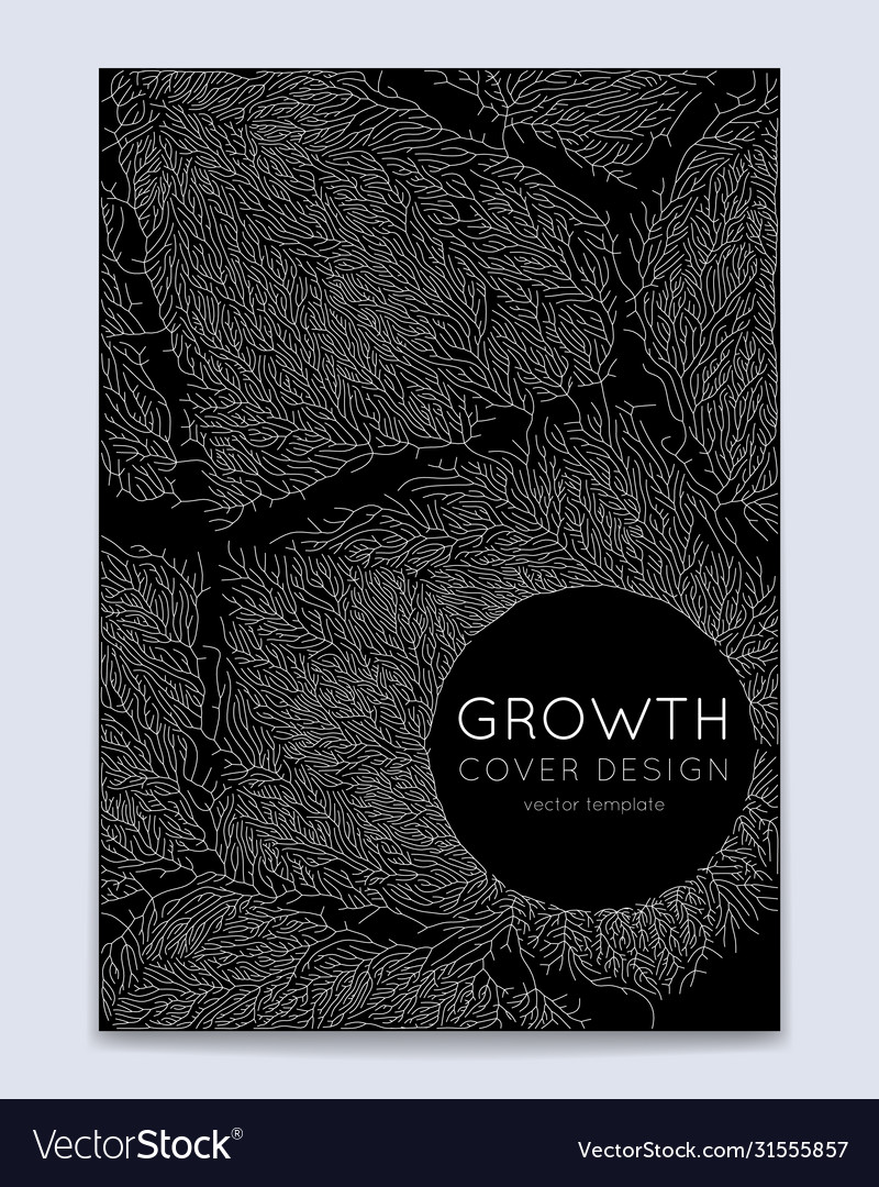 Cover with generative branch growth pattern vector image Cover with generative branch growth pattern