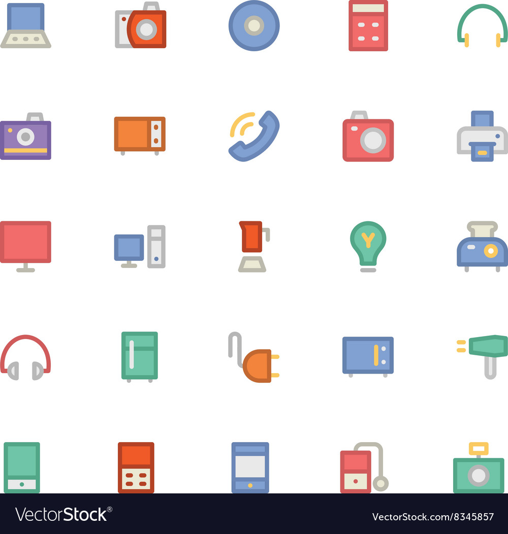 Electronics colored icons 1