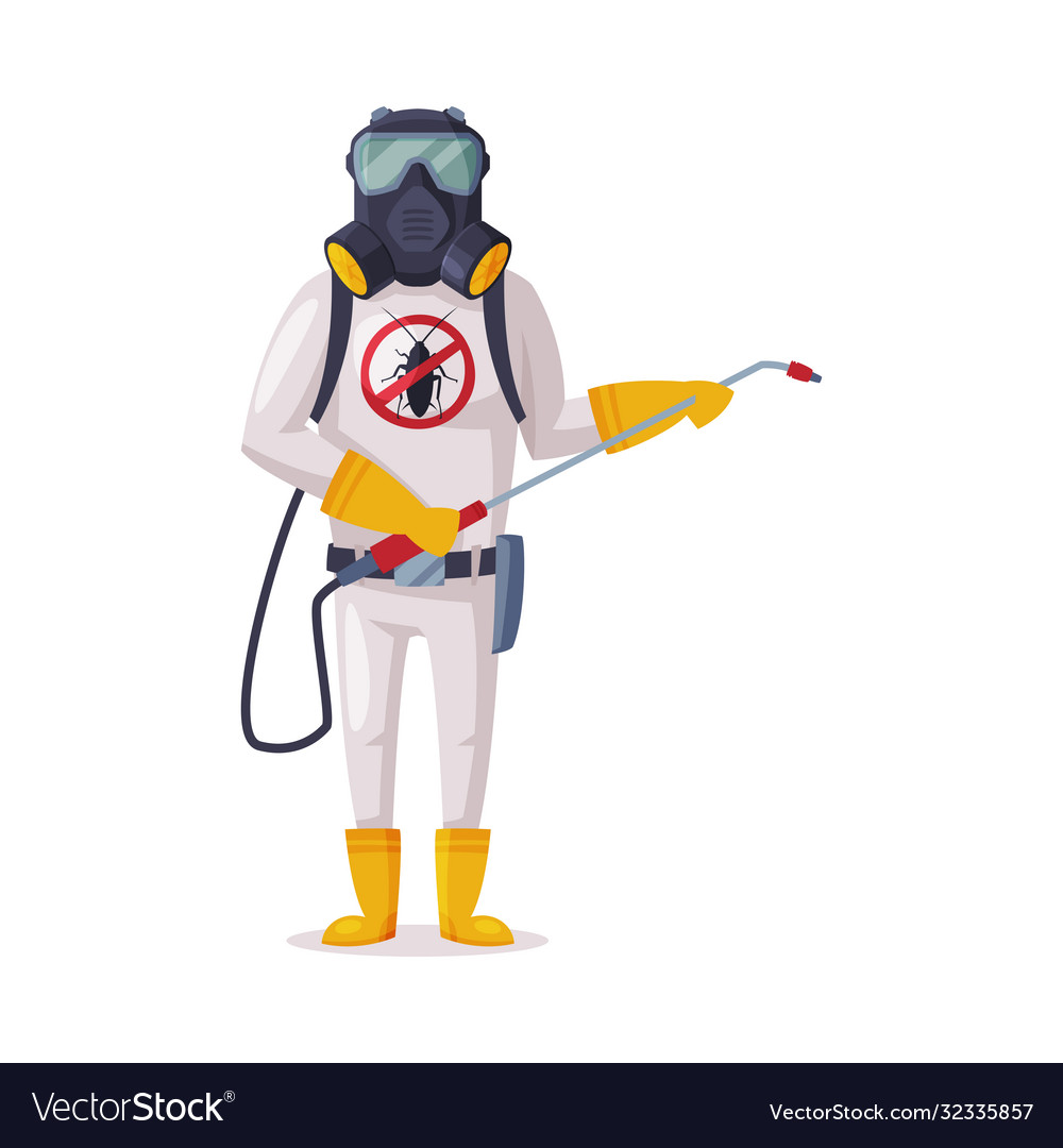Exterminator Verschleißschutzeinheit und Gas vector image Exterminator Verschleißschutzeinheit und Gas