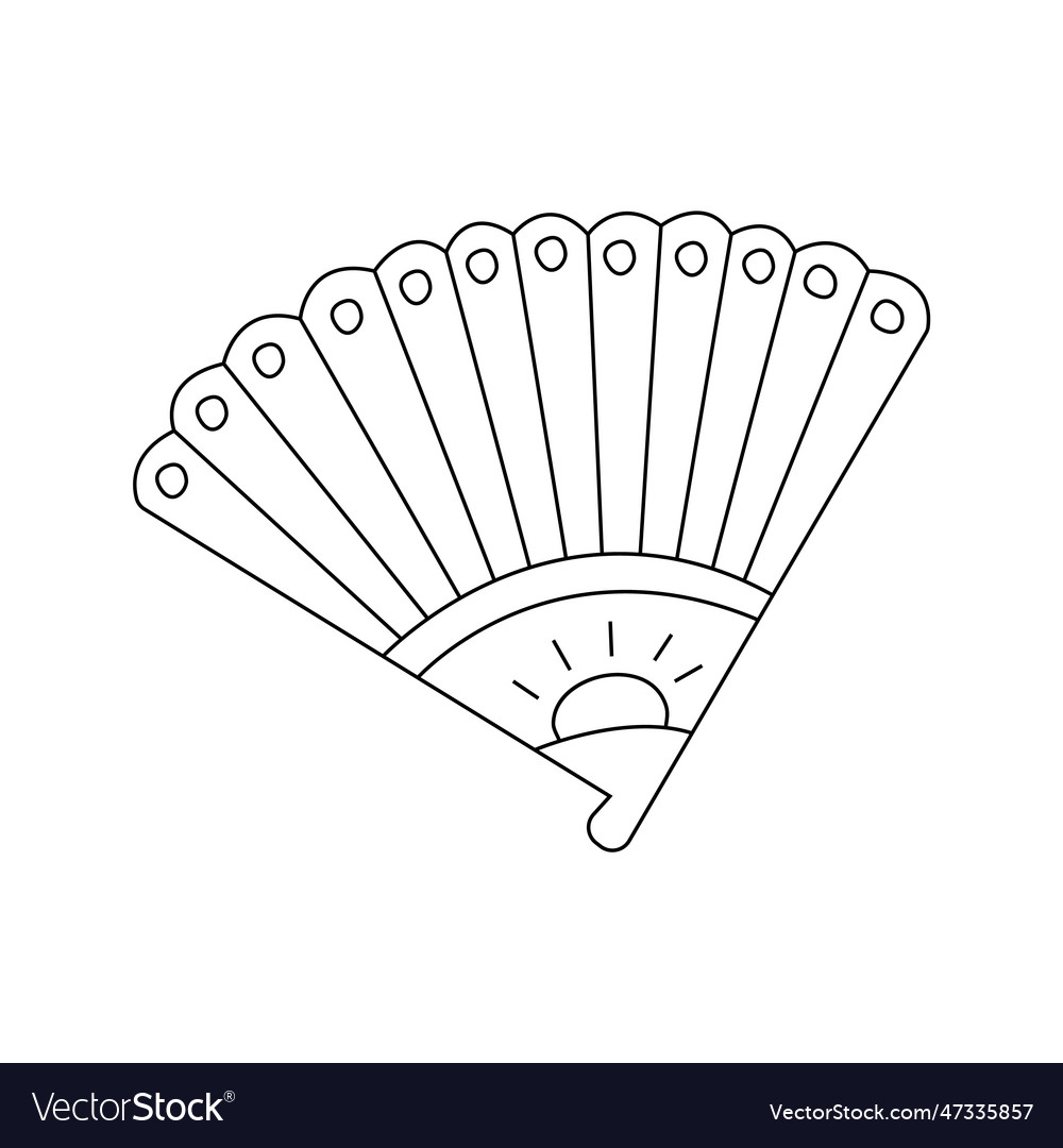 Fan in doodle style Royalty Free Vector Image - VectorStock