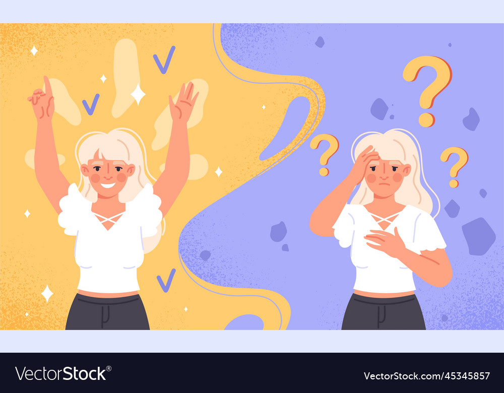 Finding solution concept vector image Finding solution concept