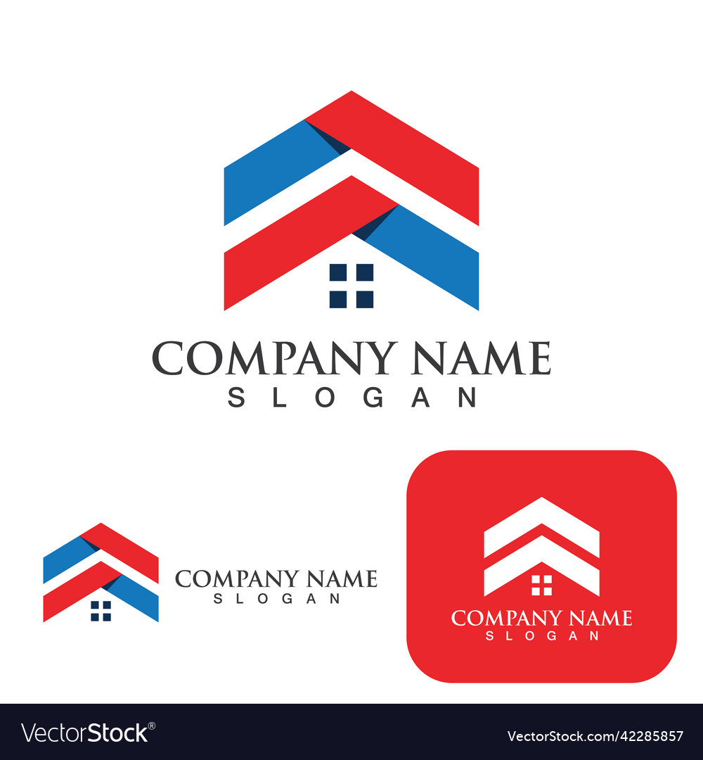 Home and building logo symbol Royalty Free Vector Image