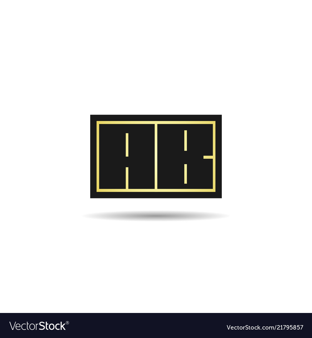 Initial letter ab logo template design