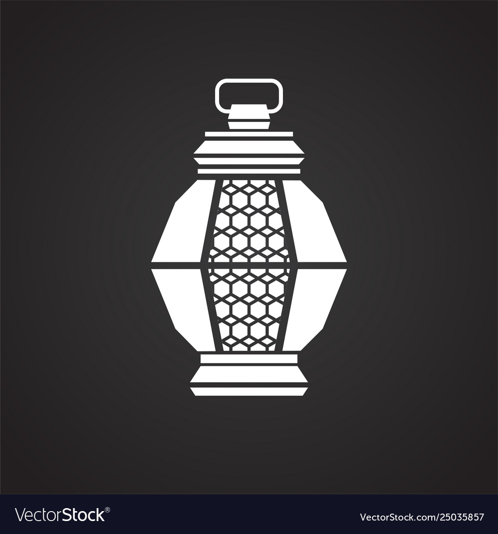 Lantern icon on background for graphic and web
