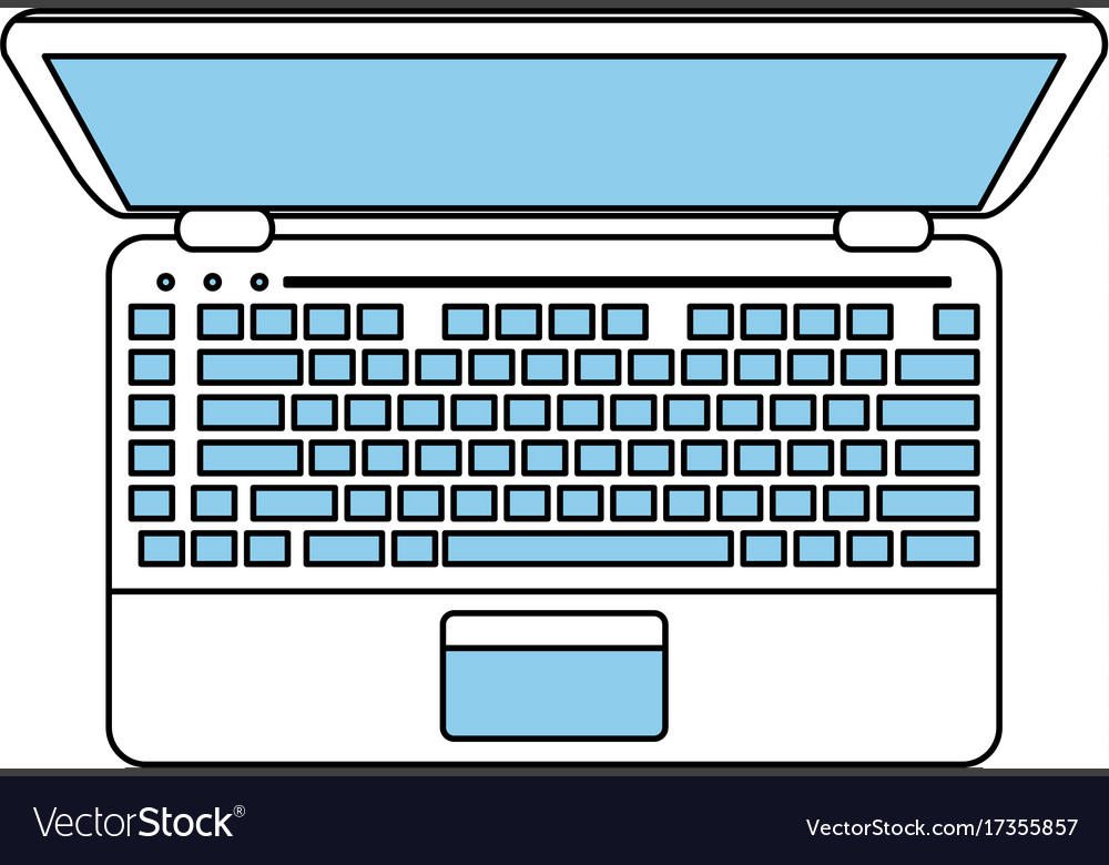 Laptop computer topview icon image