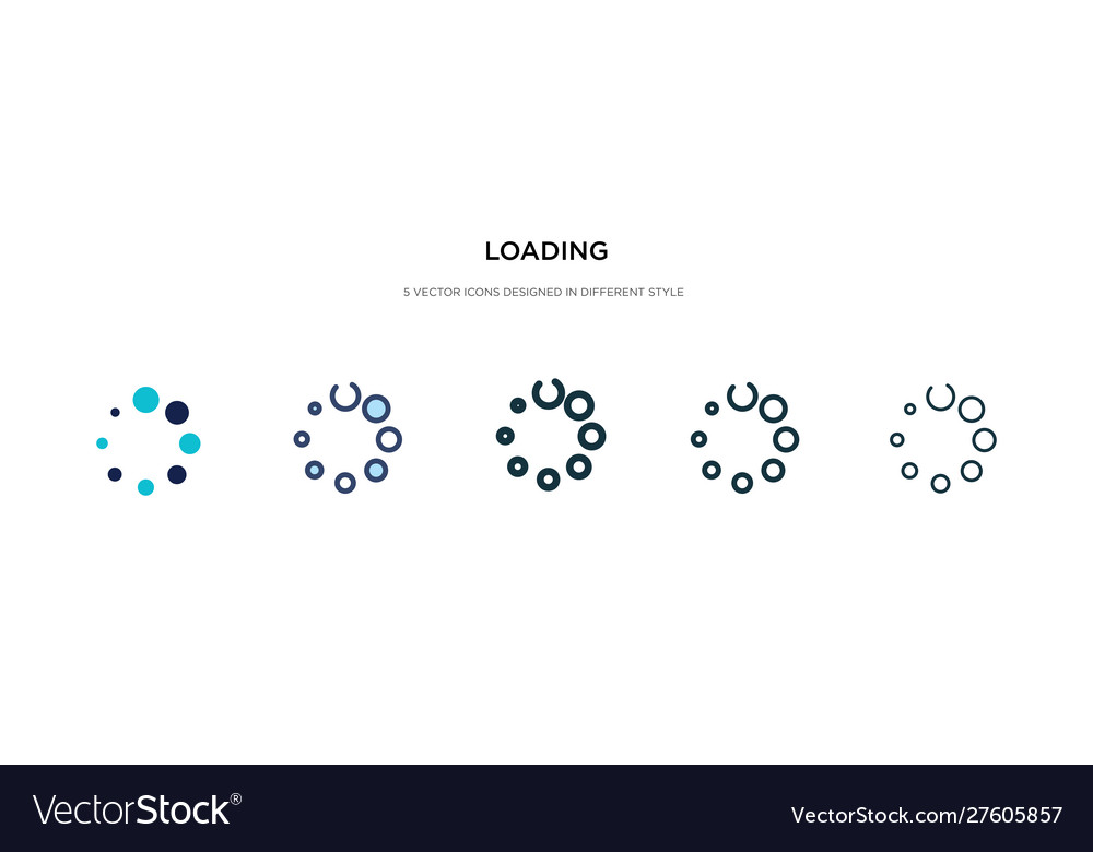 Loading icon in different style two colored vector image Loading icon in different style two colored