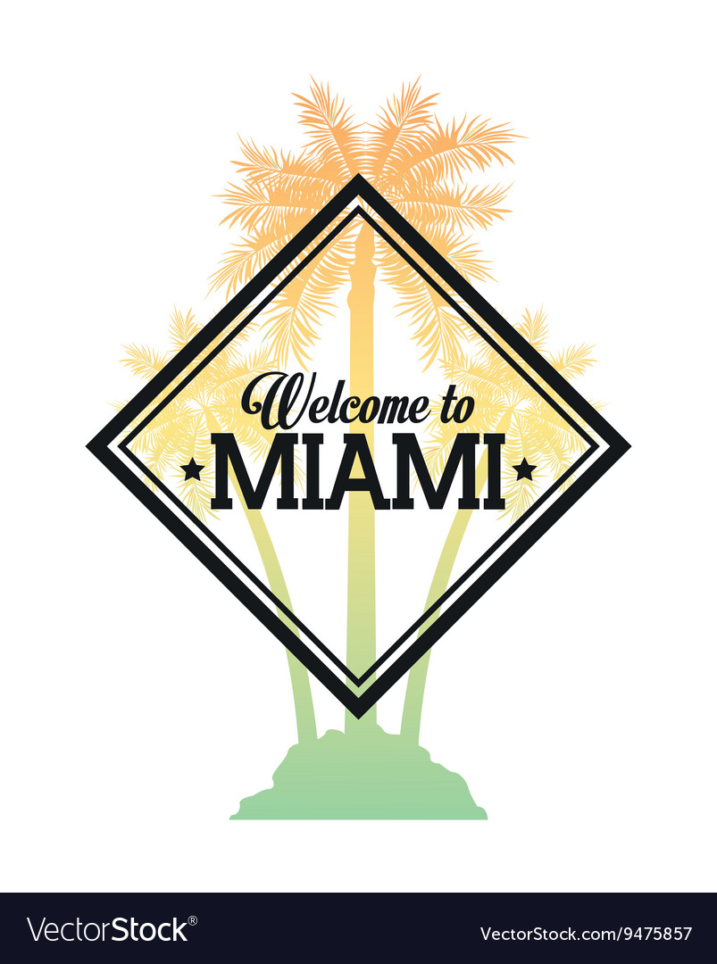 Palm tree icon miami florida design