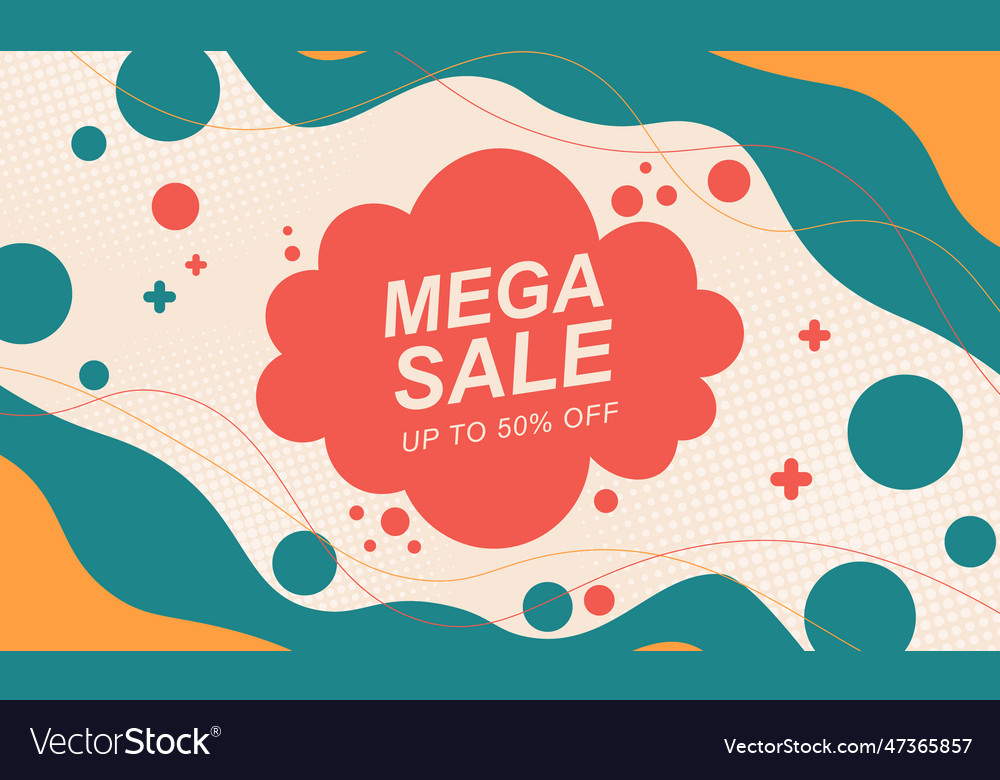 Sale banner background with gradient fluid