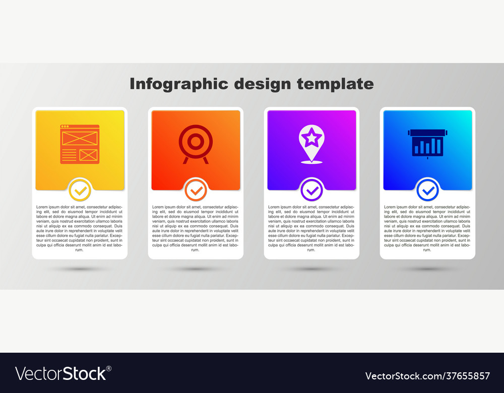 Set browser window target sport map pointer vector image Set browser window target sport map pointer