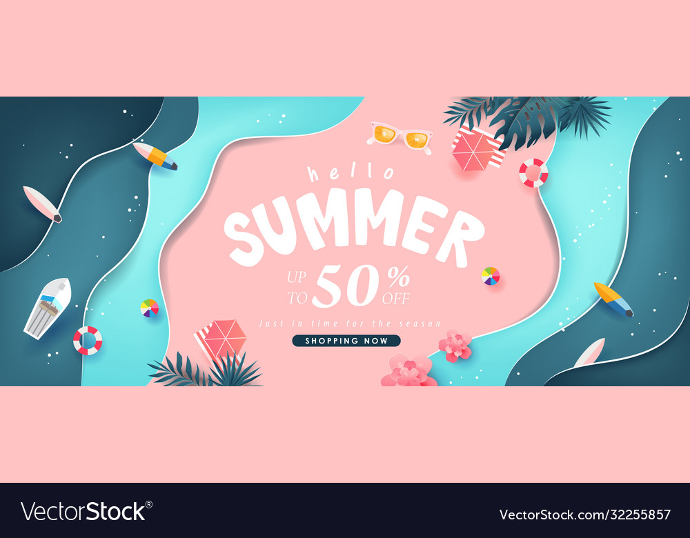 Premium Vector  Paper cut out banner design