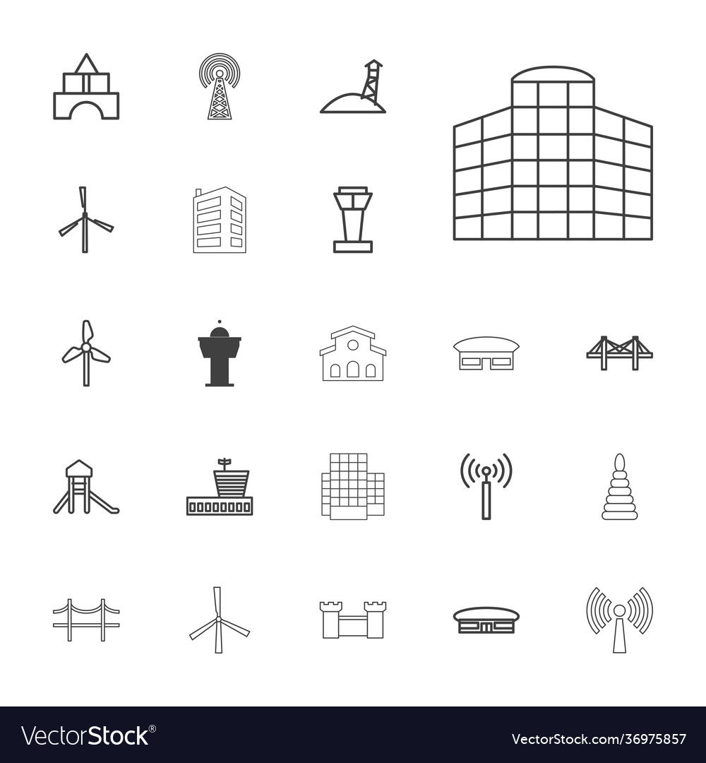 Tower icons Royalty Free Vector Image VectorStock