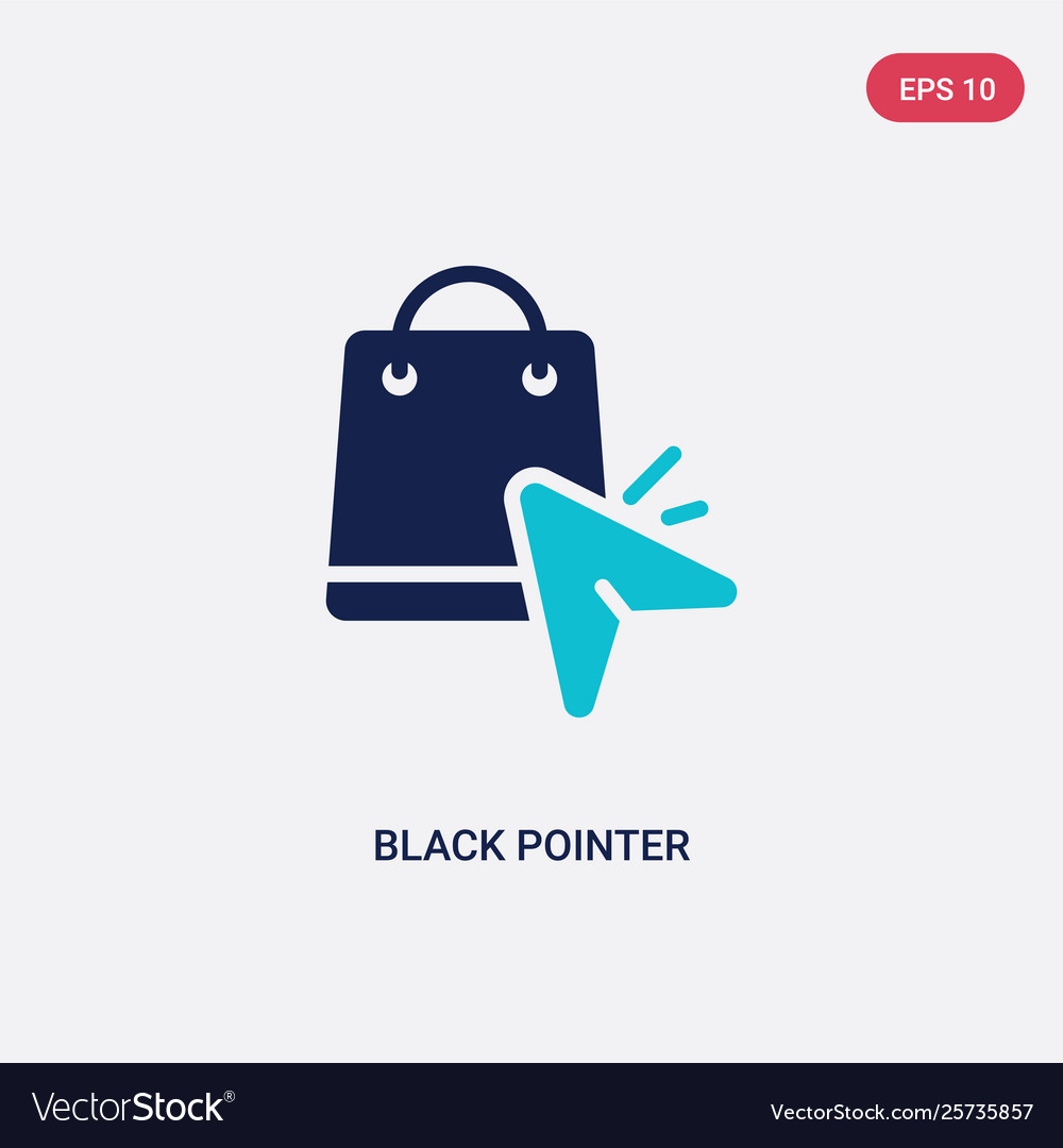 Two color black pointer icon from commerce vector image Two color black pointer icon from commerce