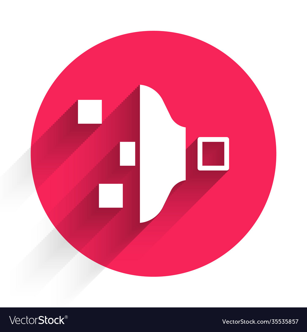 White filter setting icon isolated with long vector image White filter setting icon isolated with long