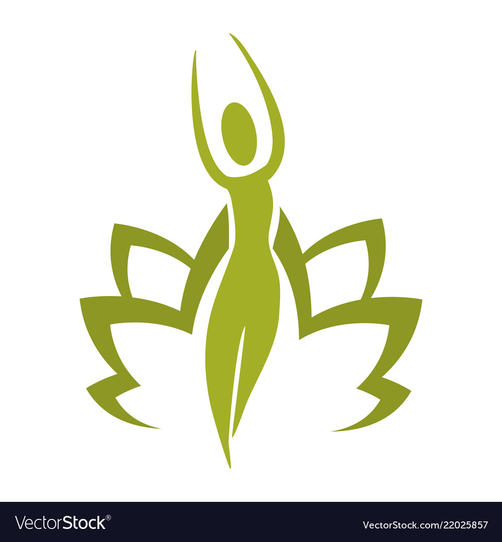 Woman and yoga Royalty Free Vector Image - VectorStock