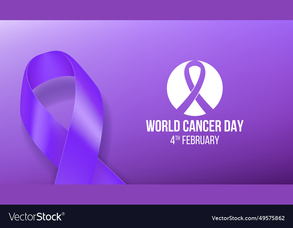 Concept of banner for world cancer day