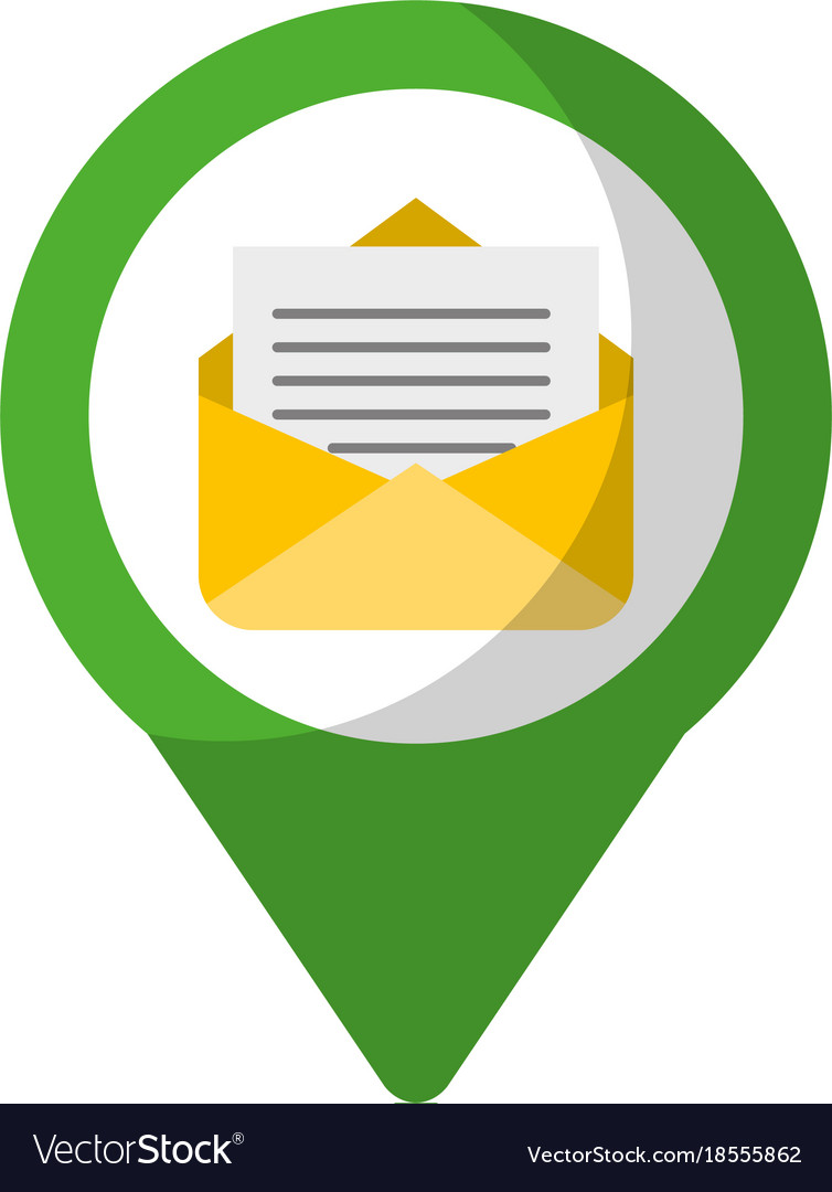 Email message social media round pointer we