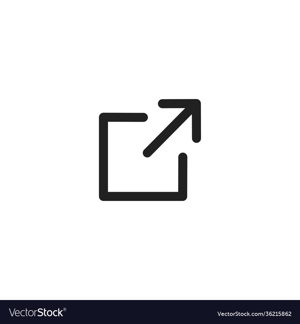 External link icon for web site design arrow flat