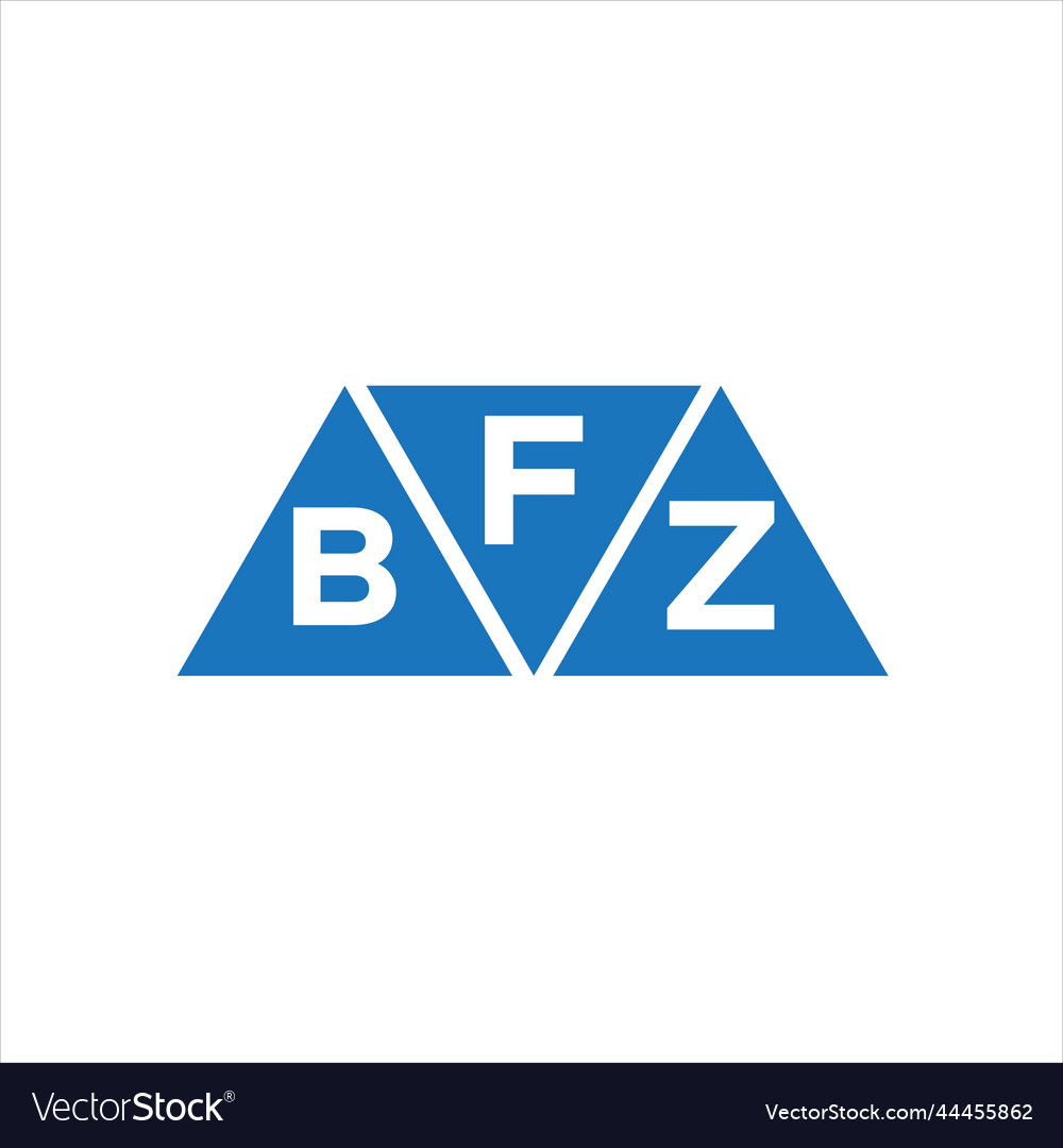 Fbz triangle shape logo design on white vector image Fbz triangle shape logo design on white