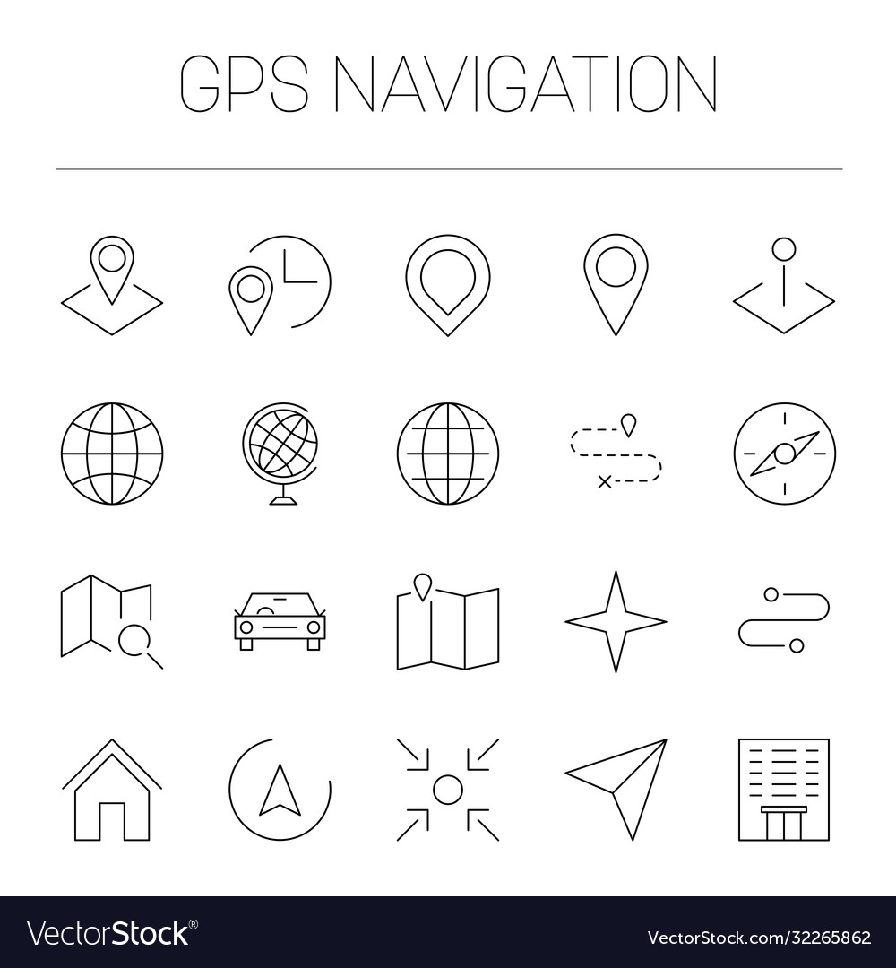 Gps Navigation Thema - Karten Zeigerstifte vector image Gps Navigation Thema - Karten Zeigerstifte