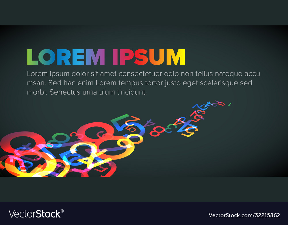 Image post banner template with rainbow numbers