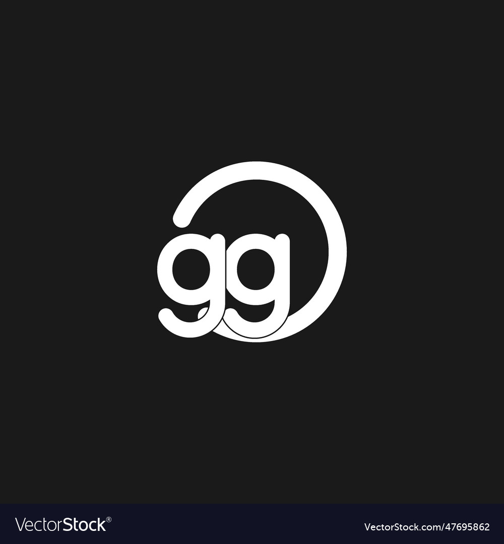 Initials gg logo monogram with simple circles Vector Image