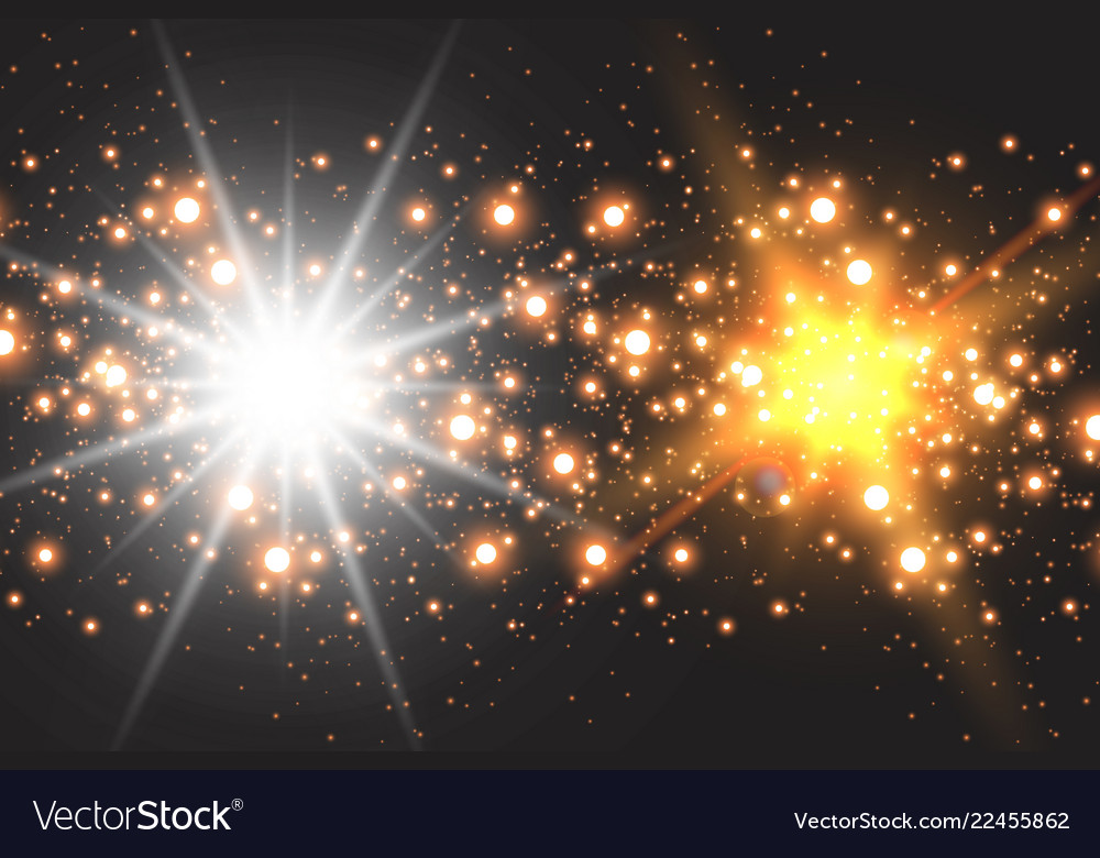 Light effect glow star flashed sequins