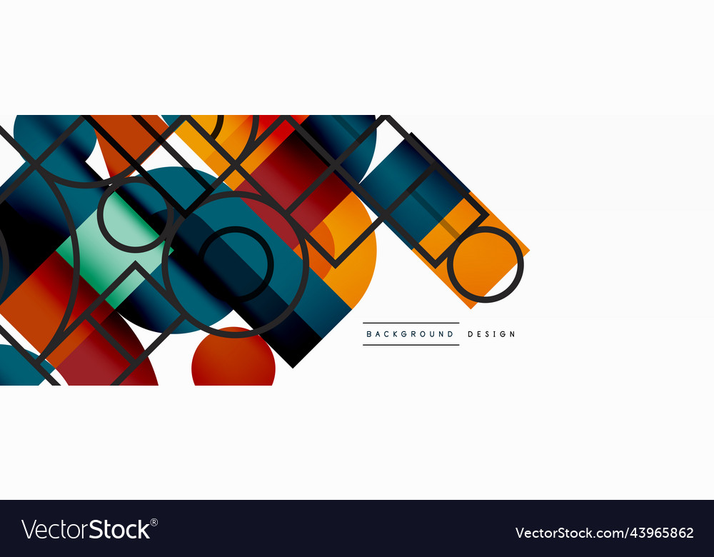 Minimal geometric abstract background circle Vector Image Minimal geometric abstract background circle