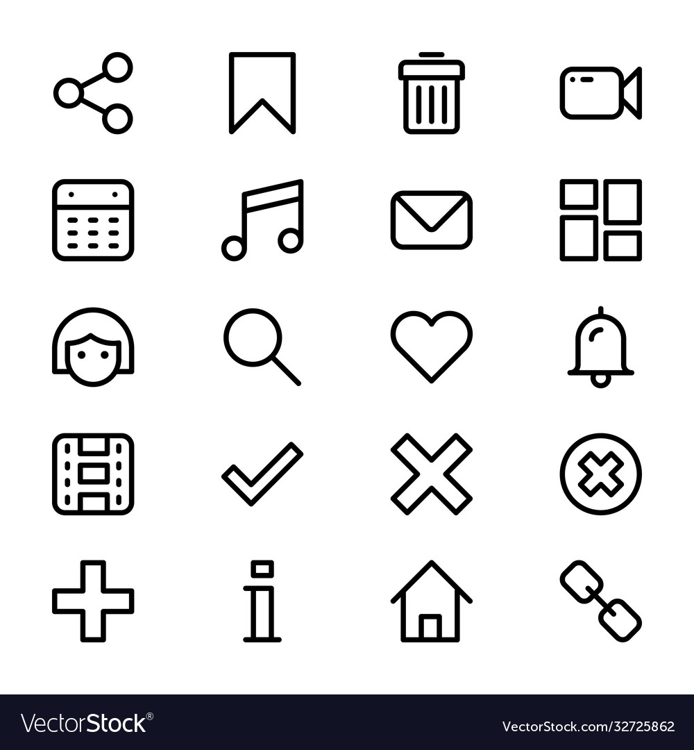 Modern icons user interface vector image Modern icons user interface