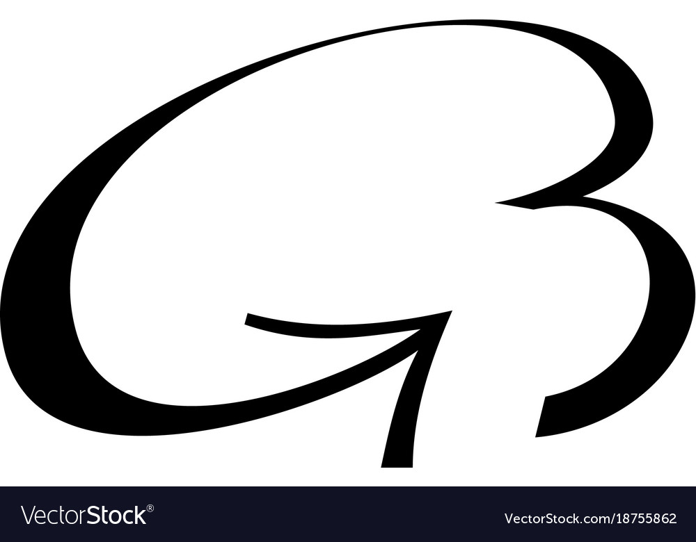 Monogram from linked letters g and b logo