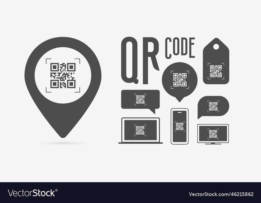 Qr code set on map