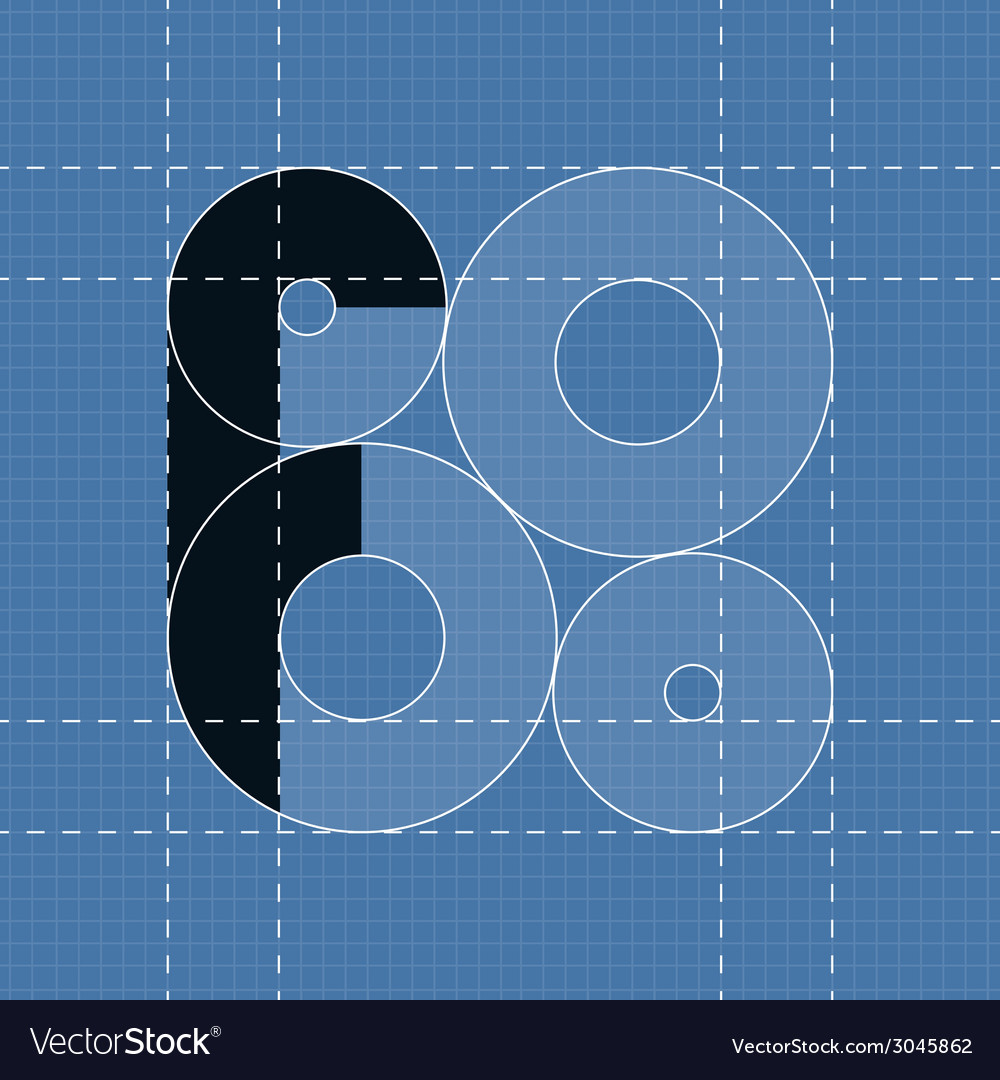 Round engineering font symbol f